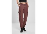 Urban Classics Donna - Pantaloni Cargo A Vita Alta Cherry - Xl