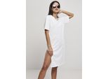 Urban Classics Damen Kleid Ladies Organic Oversized Slit Tee Dress Bianco-M
