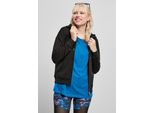 Urban Classics Donna Felpa Con Cappuccio E Zip In Spugna Biologica Nera - Xs