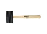 Martello In Gomma Nera 63 Mm 680 G Manico In Legno Neo