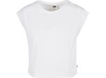 Urban Classics Donna - Top Corto Organico Weiß - 3XL