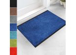 Tappeto Antisporco Monocromatico Blu Tagliato A Misura 200X150 Cm