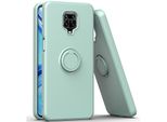 Custodia Redmi Note 9 Pro, Con Supporto Ad Anello E Supporto, Resistente Ai Graffi, Custodia In Silicone Morbido Per Xiaomi Redmi Note 9S/9 Pro/9 Pro Max Verde Chiaro