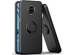 Redmi Note 9 Pro Case, Con Supporto Ad Anello E Stand, Resistente Ai Graffi, Custodia In Silicone Morbido Per Xiaomi Redmi Note 9S/9 Pro/9 Pro Max Nero