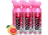 Boost Oxygen Ossigeno Puro In Bombola - 54 Litri Di Pompelmo Rosa, Ossigeno Puro Al 95% In 6 Bombole Trasportabili Da 9 Litri