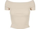 Urban Classics Donna - Top A Costine Senza Spalla Beige - Xxl
