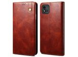 Custodia Per Oppo Realme C20, Custodia In Pelle Flip Wallet Con Funzione Stand Rosso
