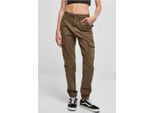 DáMské Kalhoty Urban Classics Donna Pantaloni Utility In Twill Di Cotone Oliva - 29