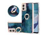 Custodia Per Motorola Moto G53, Custodia Protettiva In Silicone Tpu A Fantasia Con Supporto Ad Anello Verde