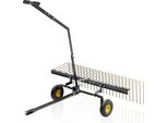 Rastrello Per Trattorini Wiltec Con Larghezza Di Lavoro Di 148 Cm, Arieggiatore Per La Rimozione Del Muschio E Il Rastrellamento Delle Foglie Sui Prati, Arieggiatore Per Rasaerba, Atv E Utv