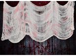 Halloween Haunted House Bloody Fabric Decoration Red Scary Horror Party Theme Wall Decoration Scary Eerie Atmosphere Decoration Fabric Scenario, Colore: Bianco
