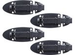 Alberts 822569 Catenaccio Duravis®, Con Maniglia Piatta, Diamantato Nero Duplex, Piastra 90 X 44 Mm, Set Da 4