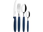 Posate Tramontina In Acciaio Inox Blu 25 Pezzi