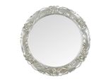 Mo.Wa Specchio Da Parete Specchio Ovale Classico Ø 66 M Specchio Decorativo In Foglia D'argento Specchio Rotondo Barocco In Legno Specchio Bagno Specchio Camera Da Letto
