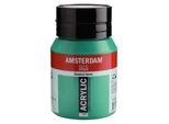 Bottiglia Di Colore Acrilico Amsterdam Serie Standard 500 Ml Paul Veronese Verde 615