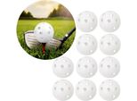 Inf Confezione Da 10 Palline Da Golf Da Allenamento Con Fori Bianco