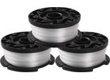 Inf Bobine Di Ricambio In Confezione Da 3 Con Filo Per Decespugliatore Black Decker AF-100-3ZP