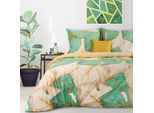 Biancheria Da Letto In Raso 160X200 Nelly 1 Lenzuolo Beige Verde Eurofirany