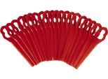Confezione Da 20 Lame Inf Per Il Tosaerba Ricaricabile Accu Gardena Rosso