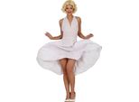Film Diva 50S Costume Retro Classic Star Glamour Vintage Carnival White Dress Halter Backless Cult Charm Nostalgia, Taglia: 42 - 44 (L) Colore: Bianco