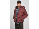 Urban Classics - Puffer Invernale Con Cappuccio Ciliegia - L