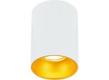 Plafoniera Faretto A Superficie Zama White Gold GU10 Rotondo Bianco/Oro IP20 EDO777342 Edo