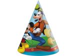 Procos 35067 Cappellini Di Carta Di Topolino, Cartone Animato, Multicolore, Taglia Unica