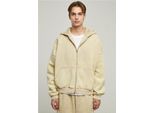 Felpa Con Cappuccio Urban Classics Uomo Heavy Sand Washed 90'S Zip Hoody Unionbeige - Xxl