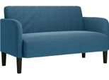 Vidaxl Divano A Due Posti In Velluto Blu 109 Cm