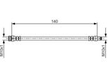 Bosch 1 987 481 706 - Oe 13251589 Bremsschlauch FüR Corsa D (S07)