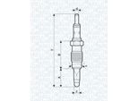 Magneti Marelli 062900011304 - Candeletta Di Accensione Per Strada, Punto, Palio, Doblo