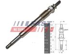 Fast FT82732 Candela Di Preriscaldamento Oe 596066 Compatibile Con Partner, Expert, Boxer, 807, 806, 607, 406, 307, 306, 206, Zeta, Phedra, Ulysse, Scudo, Ducato, Xsara, Xantia, Jumpy, Jumper, Evasion, C8, C5, C4, Berlingo