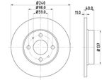 Hella 8DD 355 103-151 - Disco Freno Oe 60576335 Per 145 (930), 146 (930), 155 (167), 33 (907), 500 (312), Barchetta, Bravo, Coupe 175, Idea, Marea, Palio, Panda, Punto, Seicento, Tipo, Ka (RU8)