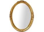 Mo.Wa Specchio Da Parete Ovale Classico Stile Barocco Cm. 63X83 Foglia Oro. Specchio Ovale Con Cornice In Legno Oro Antico, Specchio Per Soggiorno E Camera Da Letto