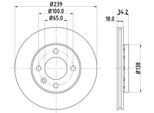 Hella 8DD 355 104-211 - Oe 6N0615301C Disco Freno Per Arosa (6H), Lupo (6E1, 6X1), Polo (6N), Polo (80, 86C), Polo Playa