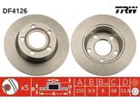 Trw DF4126 - Disco Freno Oe 4B0 615 601 A Per A6 (4B)