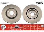 Trw DF1757 - Disco Freno Oe 46403958 Per 145 (930), 146 (930), 155 (167), Coupé 175, Multipla, Punto, Tipo