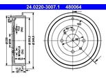 Ate 24.0220-3007.1 - Oe 7774593 Tamburo Del Freno Per Idea, Marea, 145 (930), 146 (930), Brava, Bravo, Fiorino, Panda, Qubo