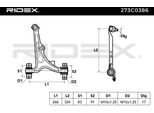Ridex 273C0386 - Querlenker Oe 464 74 557 Per 145 (930), 146 (930), 155 (167), Gtv (916), Spider (916), Bravo, Coupe 175, Marea