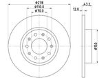 Hella 8DD 355 116-671 - Disco Freno Oe 51767377 Per 159 (939), Brera (939), Giulietta (940), Spider (939), 500X (334), Compass, Renegade