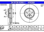 Ate 24.0130-0260.1 - Oe 34 10 6 884 002 Disco Freno Per Countryman (F60), Clubman (F54), X2 (F39), X1 (F48), Serie 2 (F44), Serie 1 (F40)
