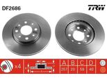 Trw DF2686 - Disco Freno Oe 7645056 Per 145 (930), 146 (930), 155 (167), Barchetta, Brava, Bravo, Doblo, Marea, Palio, Punto, Siena, Strada, Tipo
