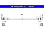 Ate 24.5229-0255.3 - Tubo Freno Oe 4806 86 Per Berlingo, Xsara, Partner (5, G)