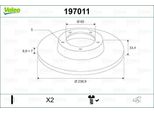 Valeo 197011 - Oe 1J0615601D Disco Freno, Asse Posteriore Per A3 (8L), Tt (8N), Octavia I (1U), Bora (1J), Golf Iv (1J)