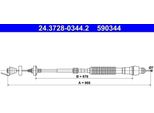 Ate 24.3728-0344.2 - Oe 98 068 922 80 Cavo Frizione Per Berlingo, Partner (5, G), Partner Origin (G)