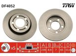 Trw DF4052 - Disco Freno Oe 1J0 615 601 D Per A3 (8L), Tt (8N), Octavia I (1U), Bora (1J), Golf Iv (1J)