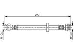 Bosch 1 987 476 633 - Oe 7619751 Bremsschlauch FüR Spider (916), Brava, Bravo, Coupe 175, Marea, Multipla, Palio, Seicento, Tipo