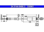 Ate 24.5144-0480.3 - Tubo Freno Oe 4806 G1 Per 2008 I (Cu), C4 Cactus, C3 Iii (Sx), C3 Picasso (Sh), 207 (Wa, Wc), 207 Cc (Wd), 207 Sw (Wk), 208 I (Ca, Cc), 208 (Cr)