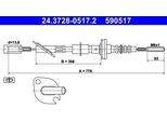 Ate 24.3728-0517.2 - Cavo Frizione Oe 46406436 Per Seicento