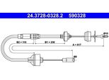 Ate 24.3728-0328.2 - Cavo Frizione Oe 2150 R1 Per Berlingo, Partner (5, G), Partner Origin (G)